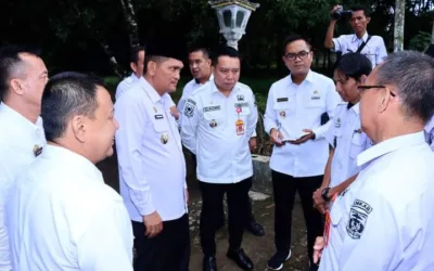 Pj. Bupati Lampung Utara Meninjau Kesiapan Kunker Gubernur Lampung