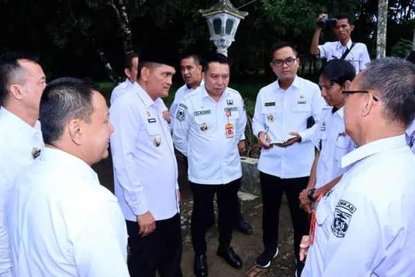Pj. Bupati Lampung Utara Meninjau Kesiapan Kunker Gubernur Lampung