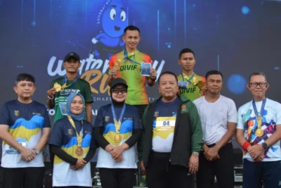 Bersama Gubernur dan Forkopimda Provinsi Lampung, Danrem 043/Gatam Ikuti Water Day Run Lampung
