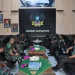 Brigjen TNI Iwan Ma’ruf Zainudin Sambut Silaturahmi Danbrigif 4 Marinir/BS di Makorem 043/Gatam