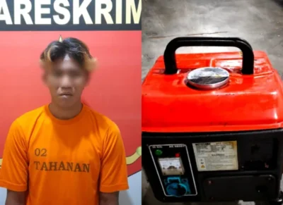 Curi Genset, Pelaku AD Berhasil Digaruk Polsek Way Pengubuan