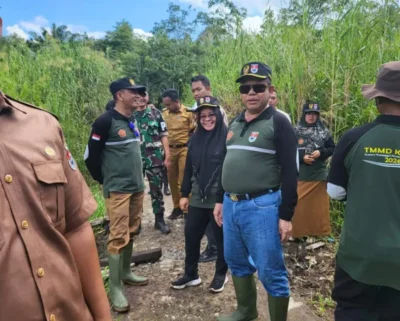 Ketua DPRD Mesuji Menghadiri TMMD di Desa Sungai Badak
