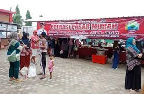 Operasi Pasar Murah Pemkab Lampung Selatan Berlanjut di Kecamatan Way Panji