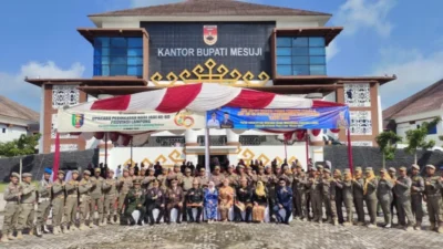 Pj Bupati Mesuji Sulpakar Jadi Inspektur Upacara Hari Jadi Ke-60 Provinsi Lampung, HUT Satpol PP Ke-74 dan HUT Ke-62 Satlinmas Tahun 2024