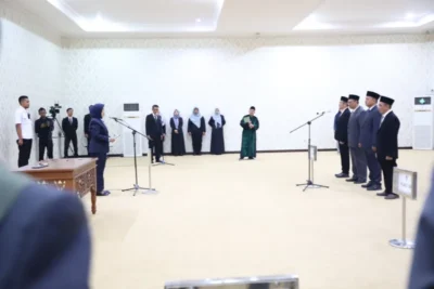Rektor Unila Lantik Dekan FMIPA dan Para Wakil Dekan FP Unila