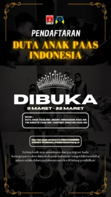 PAAS Indonesia Open Requitment Duta Anak