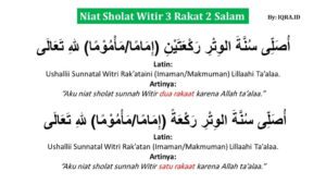 Bacaan dan Tata Cara Sholat Witir 3 Rakaat