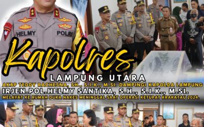 Kapolres Lampura Dampingi Kapolda Lampung Melayat ke Rumah Duka Nakes Meninggal Saat Operasi Ketupat Krakatau 2024