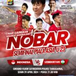 Penuh Antusias, Polres Tanggamus Gelar Nobar Semi Final Piala Asia U23 Indonesia Vs Uzbekistan