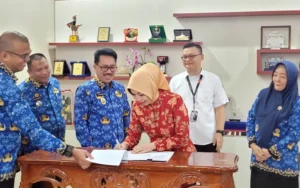 Pemkab Lampung Selatan Perpanjang Kerja Sama dengan Bank Lampung dan BPJS Ketenagakerjaan