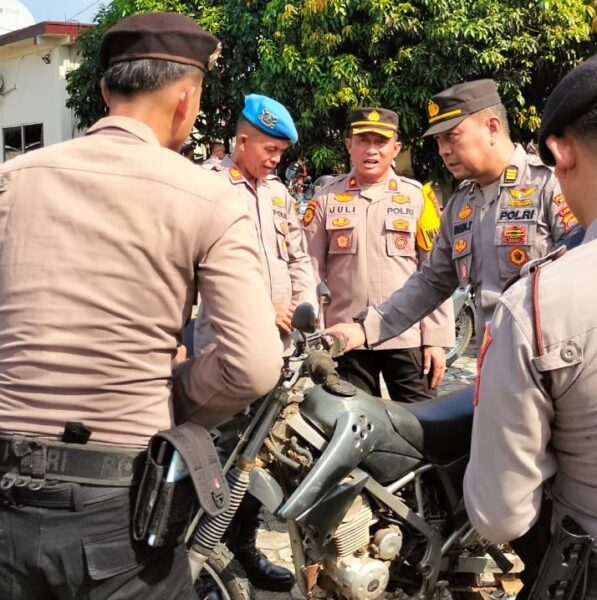 Jelang Ops Ketupat Krakatau 2024, Polres Mesuji Mengecek Kendaraan Operasional