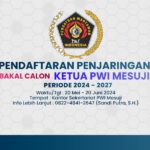 Jelang Pelaksanaan Konferkab ke V, PWI Mesuji, Panitia Telah Membuka Pendaftaran Calon Ketua PWI Mesuji Periode 2024-2027