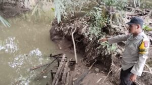 Polsek Wonosobo Cek TKP dan Kunjungi Korban Gigitan Buaya di Way Semaka