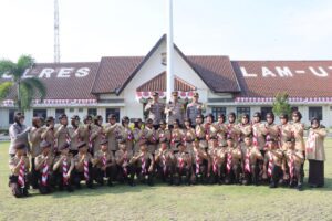 Kapolres Lampung Utara Lepas Kontingen Saka Bhayangkara untuk Mengikuti Lokabhara