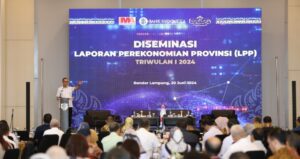 Sekdaprov Fahrizal Buka Kegiatan Diseminasi Laporan Perekonomian Provinsi  Lampung Triwulan I Tahun 2024