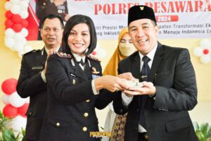 Bupati Pesawaran Hadiri Upacara HUT Bhayangkara Ke-78