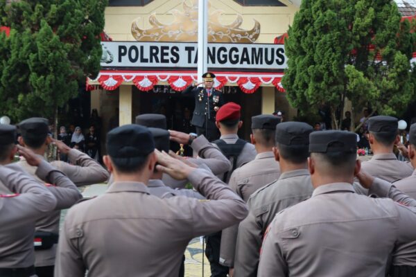 Polres Tanggamus Gelar Upacara dan Syukuran Peringatan ke-78 Hari Bhayangkara