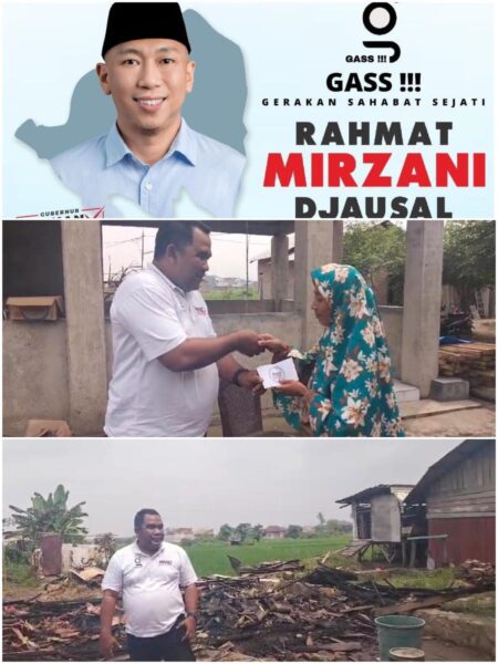 Relawan GASS-RMD Beri Bantuan Korban Kebakaran di Desa Fajar Baru, Lamsel