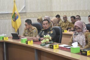 Kasrem 043/Gatam Ikuti Rapat Koordinasi Pengendalian Inflasi di Daerah