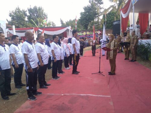 Walikota Bandar Lampung Eva Dwiana Buka Resmi Porcam di Kecamatan Langkapura 