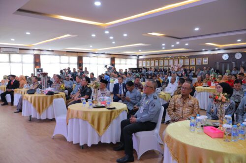 Kasrem 043/Gatam Hadiri Sertijab Kakanwil Kemenkumham Lampung