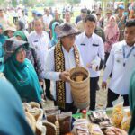 Pj. Gubernur Samsudin Tinjau Pasar Tradisional dan UMKM, Posyandu serta Beri Bantuan Sosial ke Masyarakat
