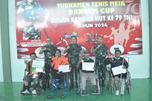 Atlet Disabilitas Meriahkan Turnamen Danrem Cup Dalam Rangka HUT Ke-79 TNI Tahun 2024