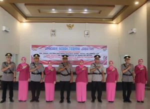 Kapolres Lampung Tengah Pimpin Upacara Sertijab Wakapolres, Kasat Samapta dan Pelantikan Kapolsek Terusan Nunyai