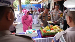Hadiri Syukuran HUT Lantas Bhayangkara ke-69, Ini Pesan Kapolres Untuk Polantas Polres Lampung Tengah