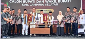 KPU Sahkan Nomor Urut Paslon Bupati dan Wakil Bupati Lampung Selatan di Pilkada 2024, Nanang-Antoni 1, Egi-Syaiful 2