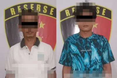 Polsek Pakuan Ratu Ringkus Diduga Dua Pelaku Pencurian Getah Karet Sekitar 140 Kilogram
