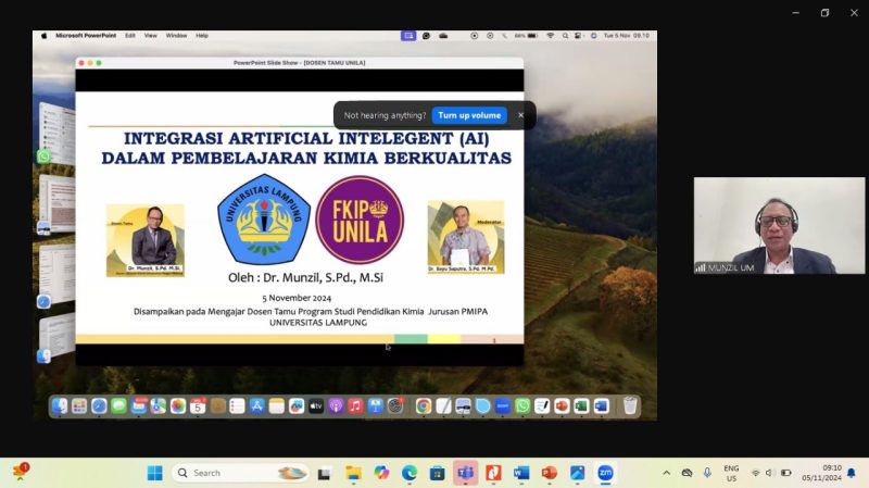 Mengajar Dosen Tamu: Integrasi Artificial Intelligence dalam Pendidikan Kimia