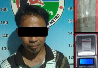 Satresnarkoba Polres Metro Amankan Seorang Pria Asal Lamteng Usai Beli Narkoba