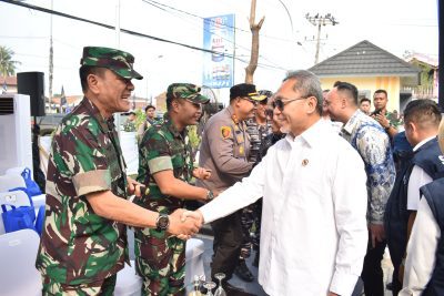 Danrem 043/Gatam Dampingi Pj. Gubernur Lampung Resmikan Pasar Natar Dan Pembukaan TOP Natar