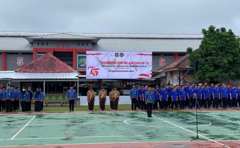 Lapas Narkotik Kelas IIA Bandar Lampung Adakan Upacara Peringatan Hari Bela Negara Ke-76