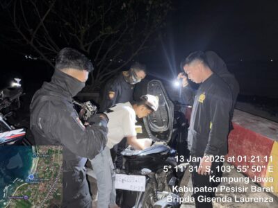 Patroli Malam Sat Samapta Polres Pesisir Barat: Komitmen Jaga Kamtibmas
