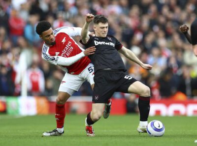 Liga Inggris: West Ham United Permalukan 10 Pemain Arsenal