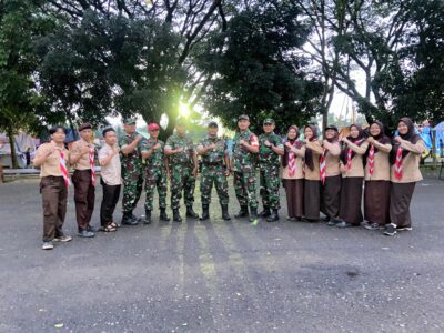 Semarak pembukaan perkemahan songsong ramadhan ke-34, babinsa koramil 410-01/pjg hadir sebagai pengawal kebersamaan.