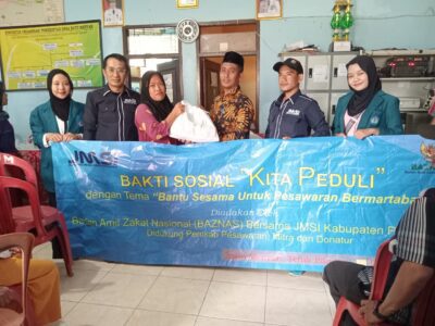 Bakti Sosial Kita Peduli, JMSI Bersama BAZNAS dan Orang-Orang Baik Bantu Sembako Korban Banjir di Desa Batu Menyan