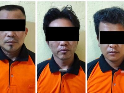 Tiga Warga Ditangkap Saat Asik Konsumsi Sabu, Kapolsek Padang Ratu :Satu Pelaku Buron