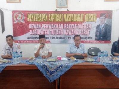 Edi Anwar Gelar Reses dan Pengobatan Gratis di Tiyuh Murni Jaya, Serap Aspirasi Warga
