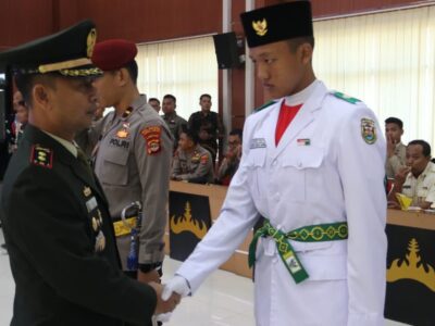 Dandim 0410/KBL Hadiri Pengukuhan Duta Pancasila Paskibra Kota Bandar Lampung