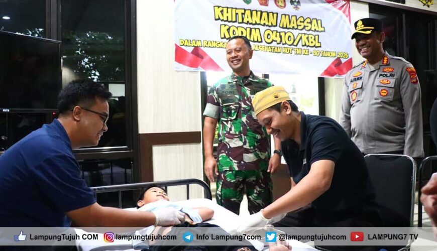Kodim 0410/KBL Gelar Baksos HUT ke-80 TNI, Ratusan Warga Terbantu