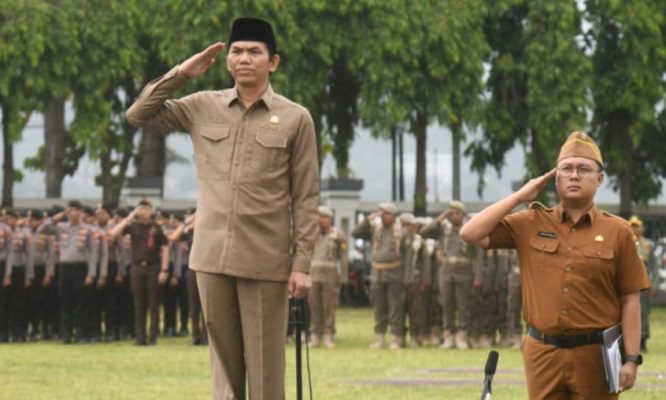 Wakil Ketua Komisi I DPRD Lampung Jadi Pembina Upacara Forkopimda di Lapangan Korpri