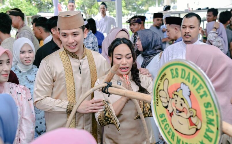 UMKM Lampung Selatan, halalbihalal Lamban Rakyat, Radityo Egi Pratama, UMKM diborong bupati, berita Lampung Selatan, ekonomi rakyat Lampung