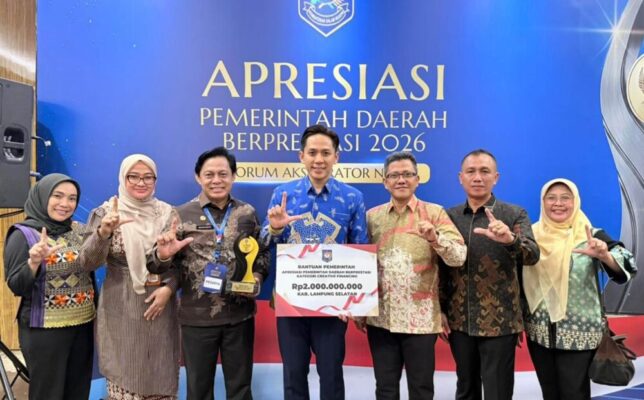 Lampung Selatan Raih Peringkat 2 Creative Financing 2026, Dapat Insentif Rp2 Miliar dari Kemendagri