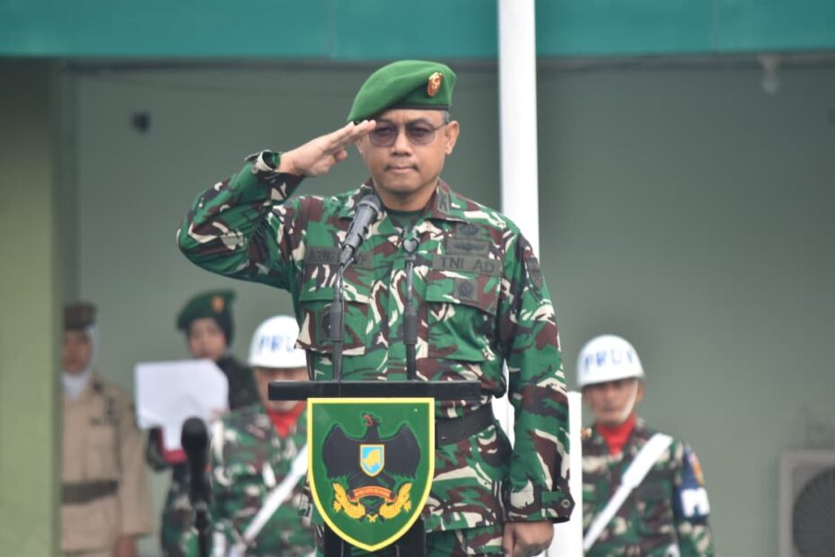 Upacara Bulanan Korem 043/Gatam, Kasilog Kasrem Bacakan Amanat Pangdam XXI/Radin Inten