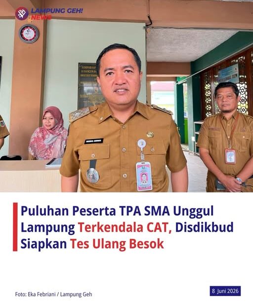 Gangguan Sistem CAT Warnai Hari Pertama TPA SPMB SMA Unggul Lampung 2026, Disdik Siapkan Tes Ulang