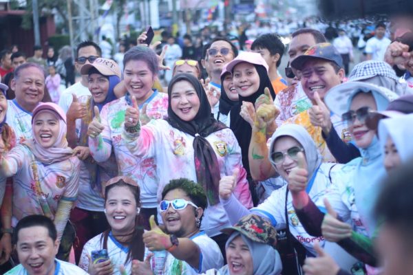 Semarak HUT ke-344 Kota Bandar Lampung, Seribuan Warga Meriahkan Bandar Lampung Color Run 2026
