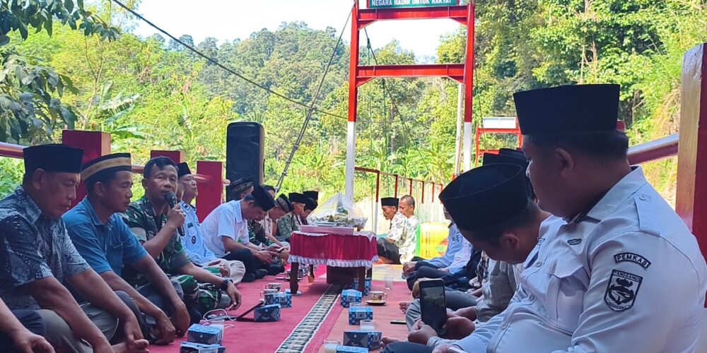 Jembatan Perintis Garuda Rampung, Warga Pekon Menggala Gelar Syukuran dan Doa Bersama